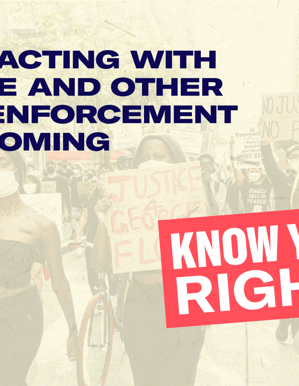 Interacting with police event graphic