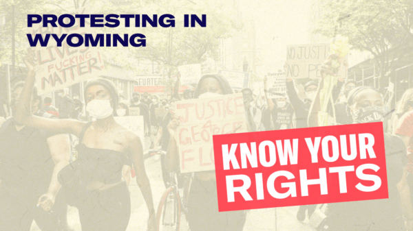 Protesting in Wyoming graphic