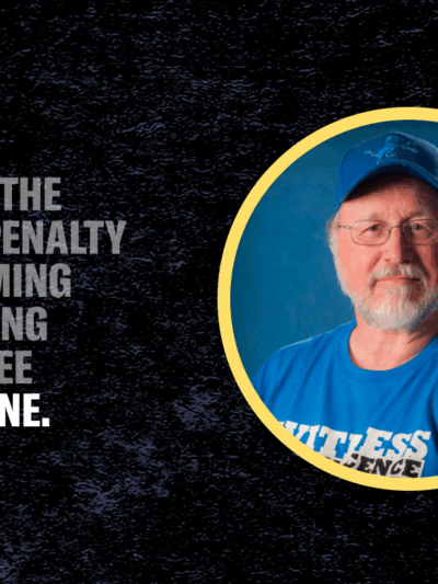 Image featuring the photograph of Ron Keine, who was wrongfully convicted and then exonerated in 1976.