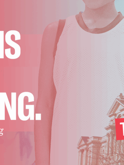 Banner with a red and blue background that reads, "Trans kids belong" with a red box that has text saying, "tell Wyoming"