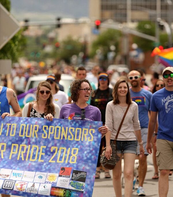 Image of people walking for Casper LGBTQ+ Pride