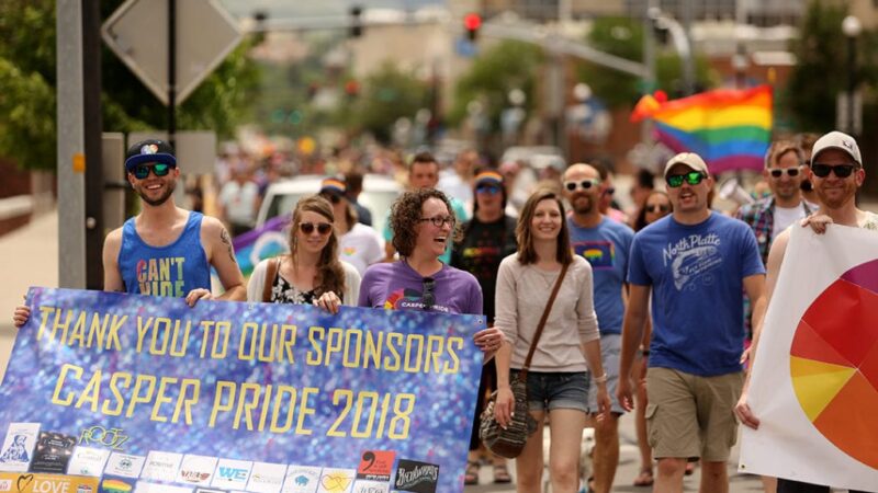 Image of people walking for Casper LGBTQ+ Pride