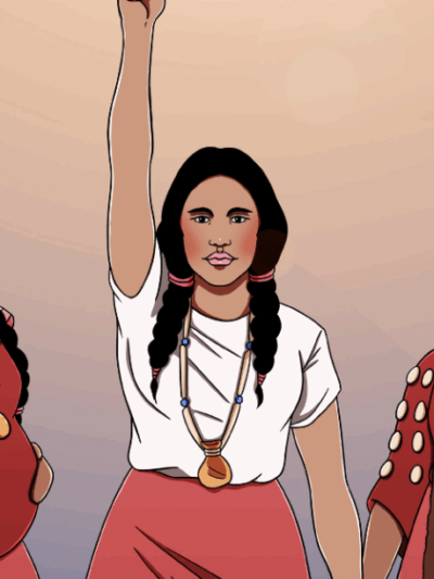 Illustration of Native American people