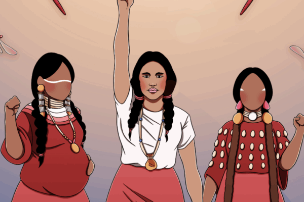 Illustration of Native American people