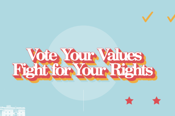 Vote your values banner