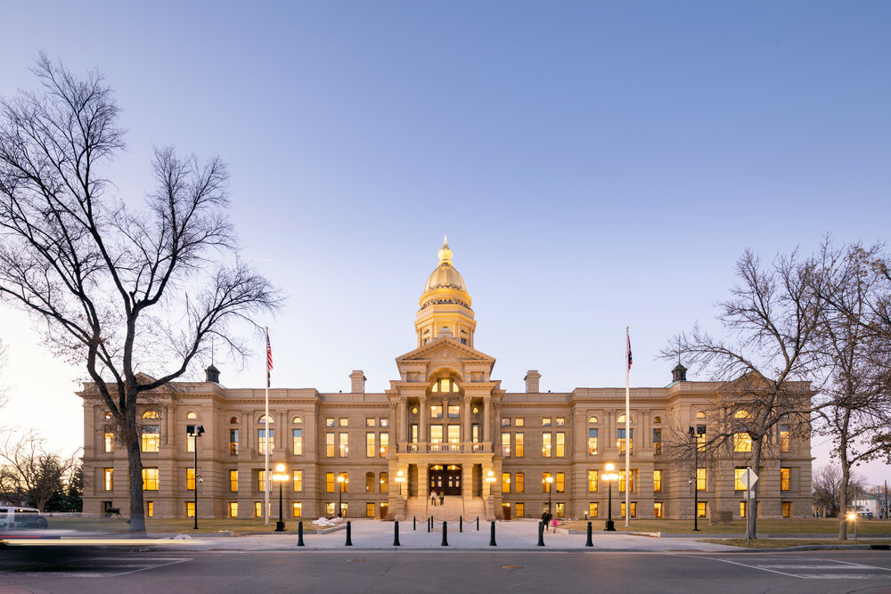 WY State Capitol Winter