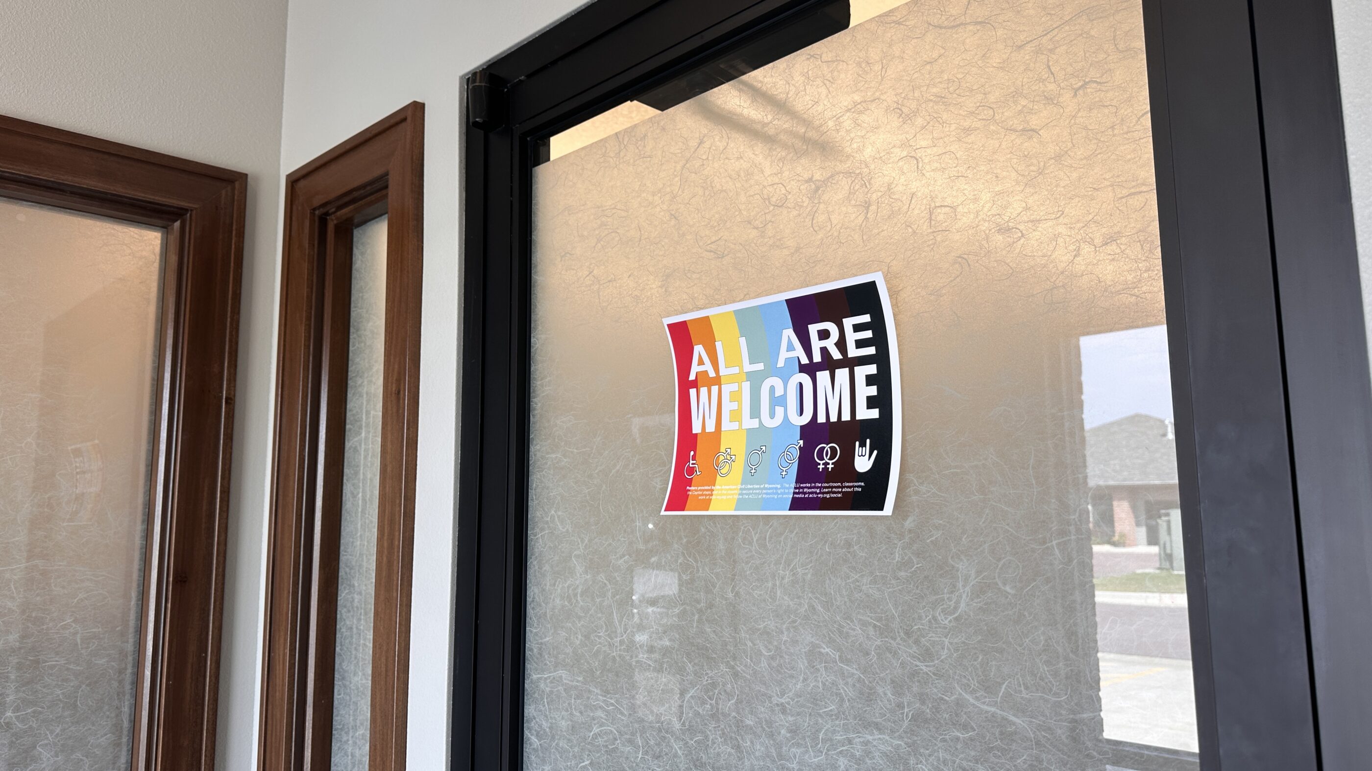 Horizontal ACLU WY All Are Welcome Sign