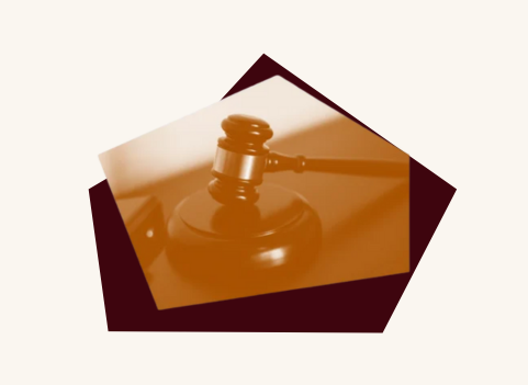 Photo collage with an image of a gavel