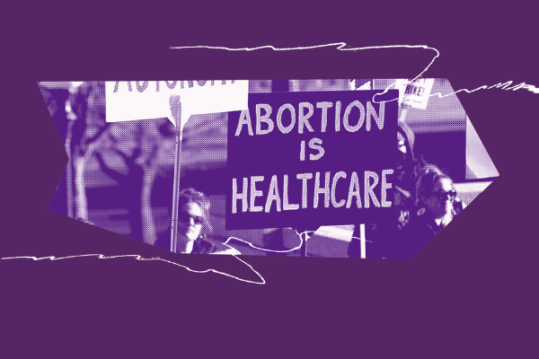 Image of a protest sign that says "abortion is healthcare"