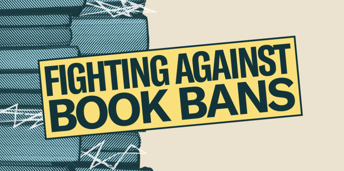 Fighting against banned books graphic Fighting against banned books graphic
