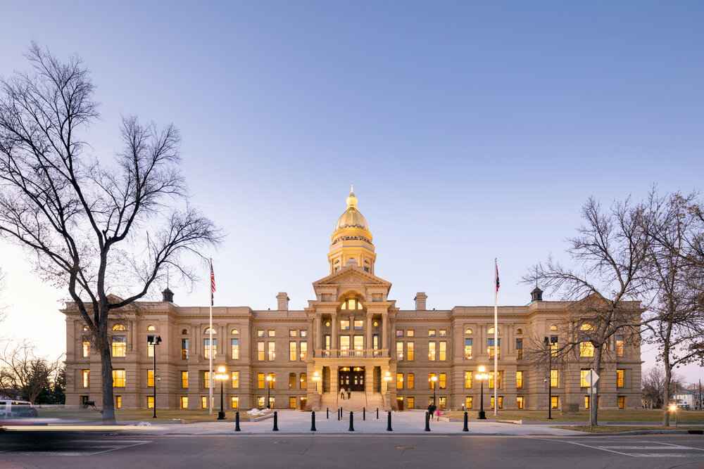 WY State Capitol Winter WY State Capitol Winter