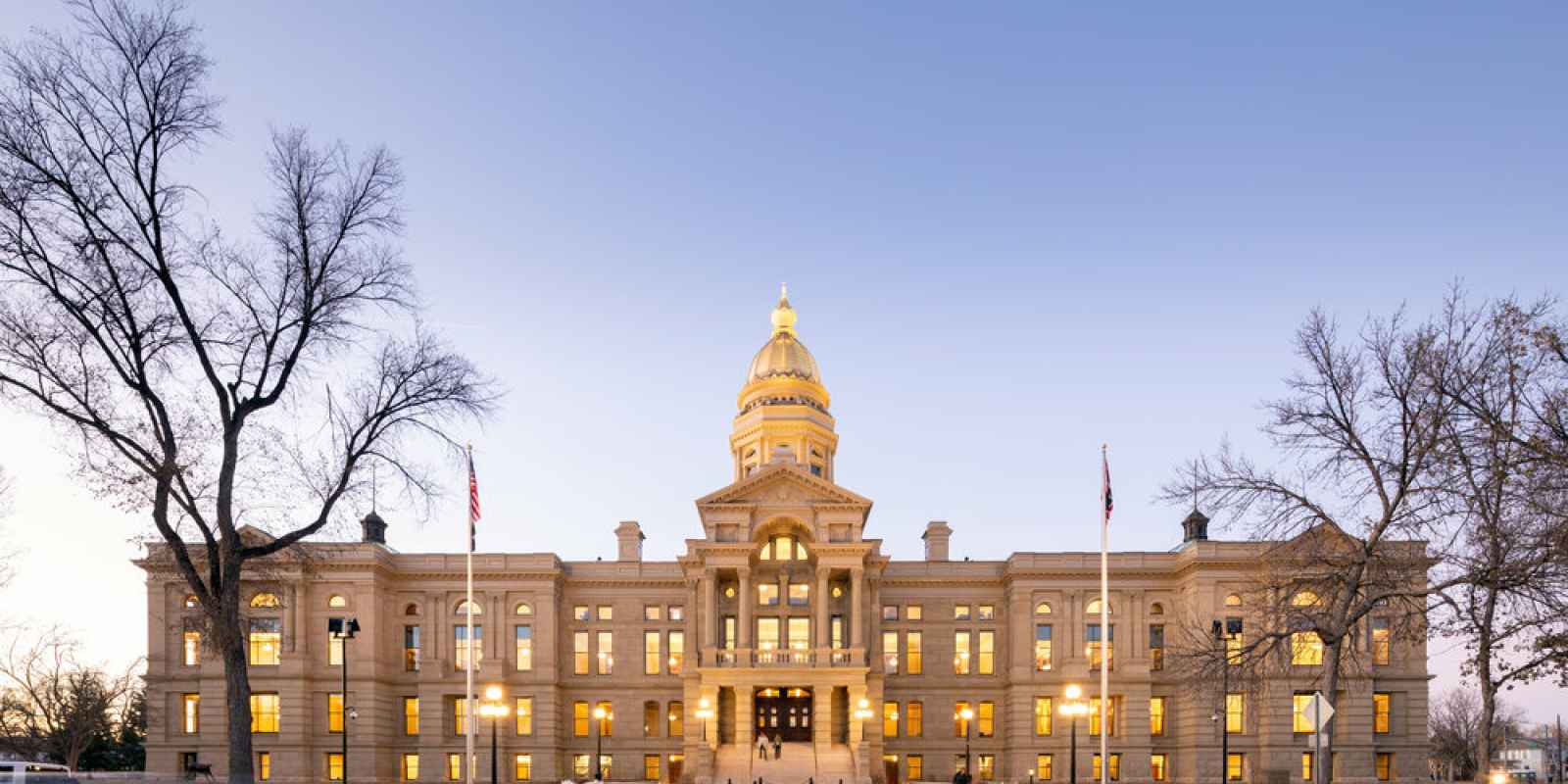 WY State Capitol Winter