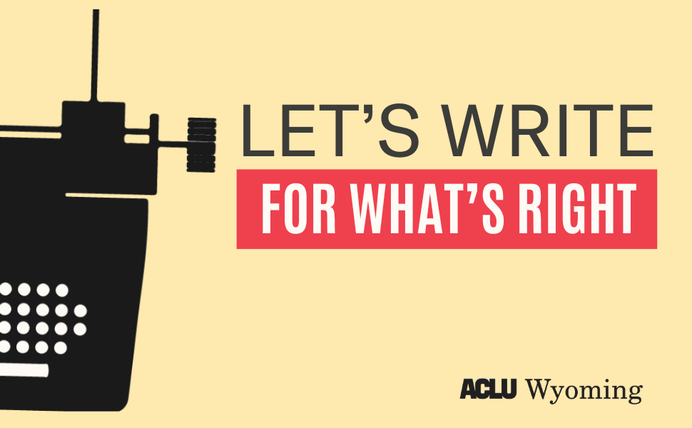 Let's write for what's right