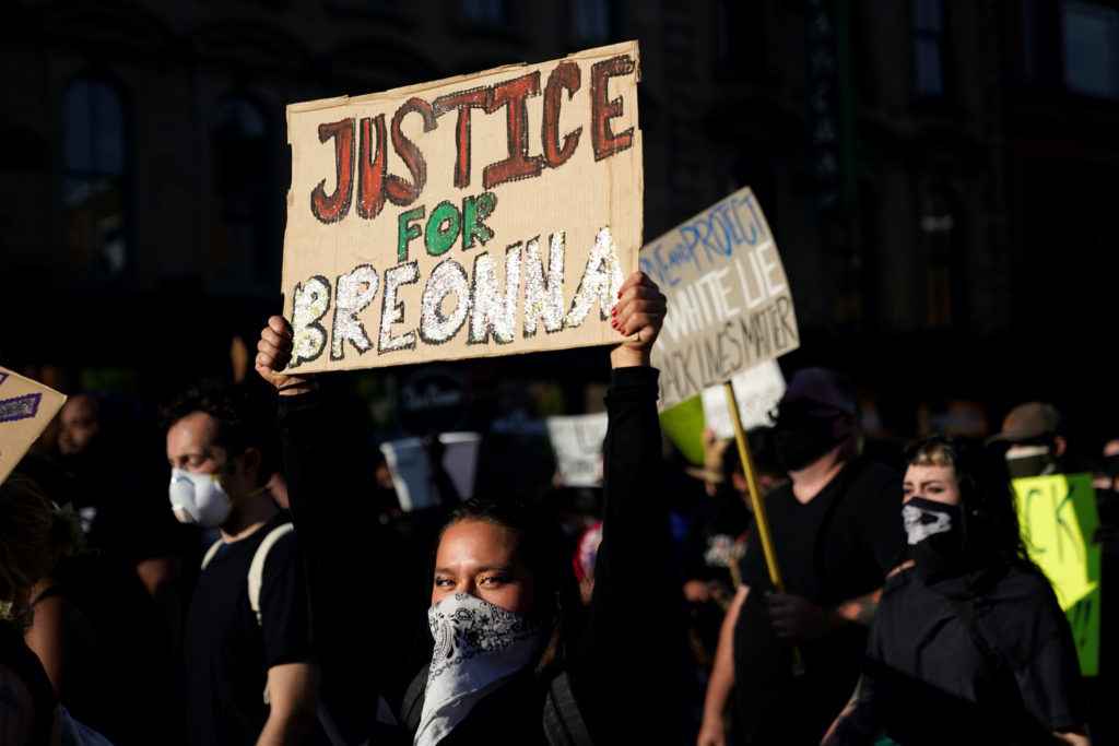 Protest photo via PBS