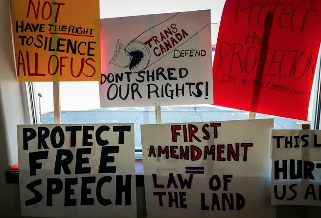 Protest signs from South Dakota