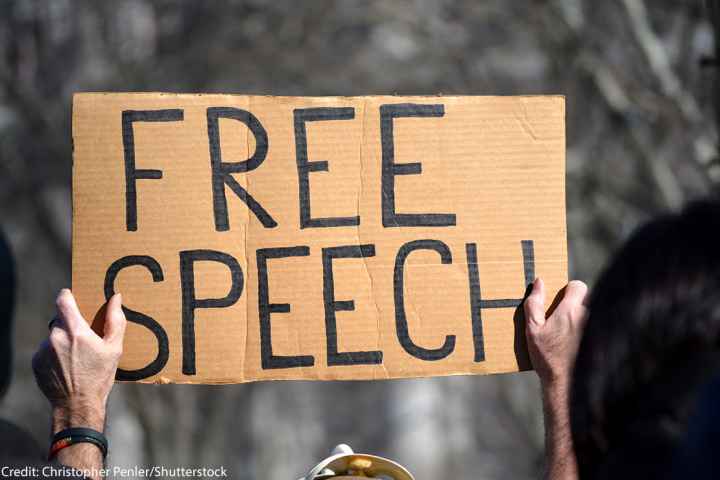 Free speech sign Free speech sign