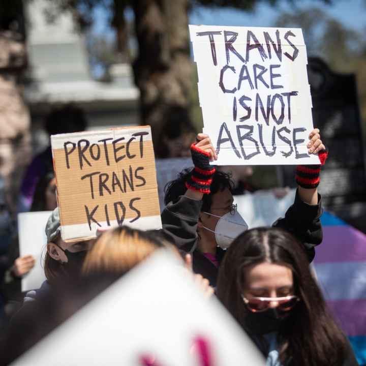 trans care is not abuse_protest sign image