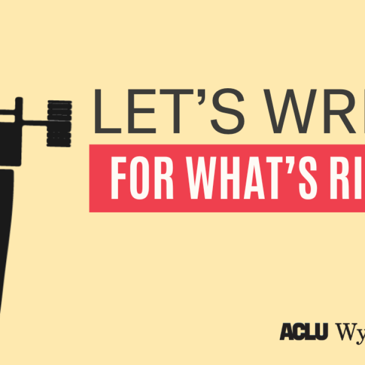 Let's write for what's right