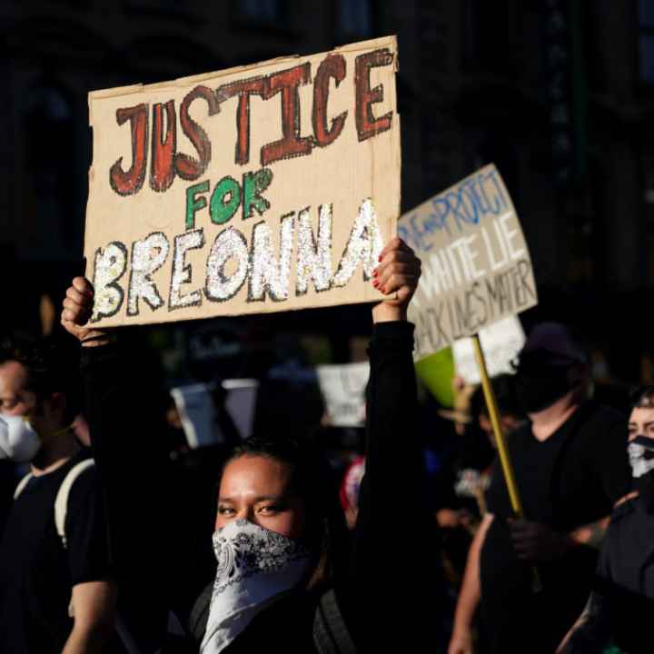 Protest photo via PBS