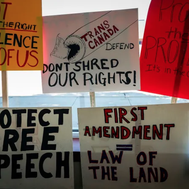 Protest signs from South Dakota