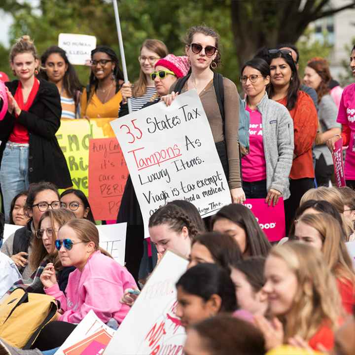Tampon tax protest image